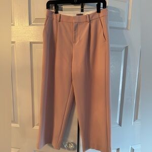Chelsea28 Blush Cropped Wide-Leg Dress Pants